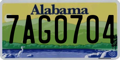 AL license plate 7AG0704