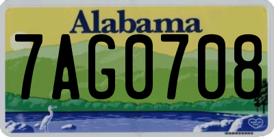 AL license plate 7AG0708