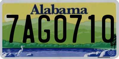 AL license plate 7AG0710