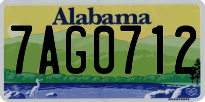 AL license plate 7AG0712