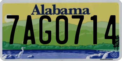 AL license plate 7AG0714