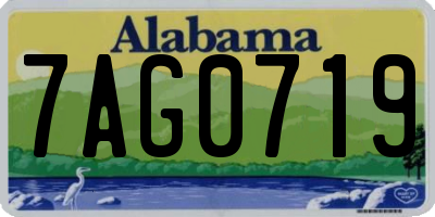 AL license plate 7AG0719