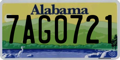 AL license plate 7AG0721