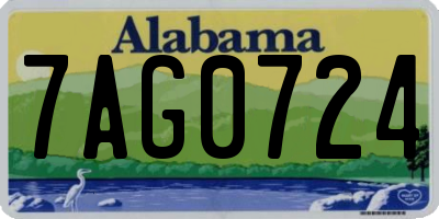 AL license plate 7AG0724