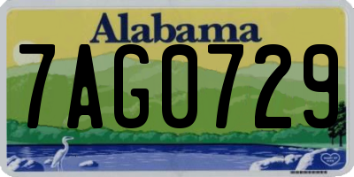 AL license plate 7AG0729