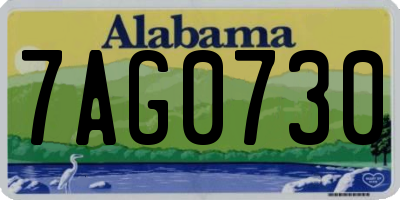 AL license plate 7AG0730