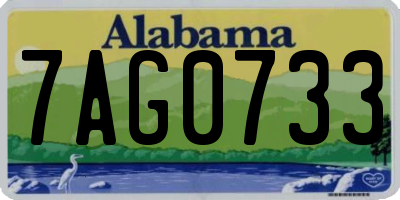 AL license plate 7AG0733