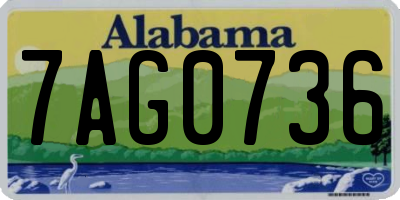 AL license plate 7AG0736