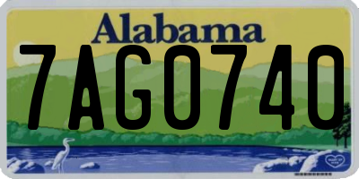 AL license plate 7AG0740
