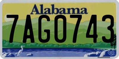 AL license plate 7AG0743