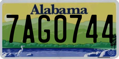 AL license plate 7AG0744
