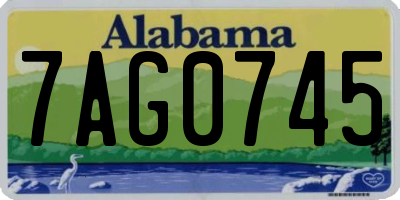 AL license plate 7AG0745