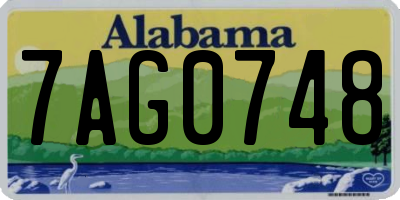 AL license plate 7AG0748