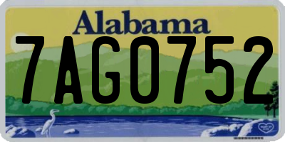 AL license plate 7AG0752