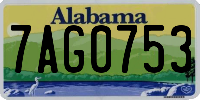AL license plate 7AG0753