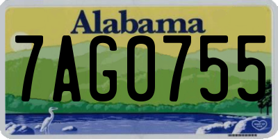 AL license plate 7AG0755