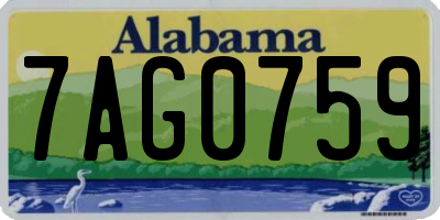 AL license plate 7AG0759