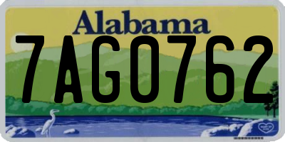 AL license plate 7AG0762