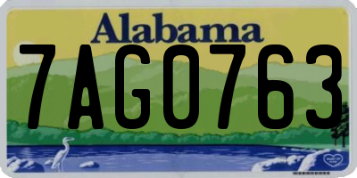 AL license plate 7AG0763