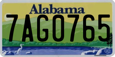 AL license plate 7AG0765