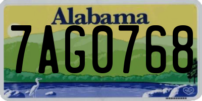 AL license plate 7AG0768