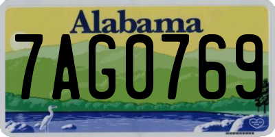 AL license plate 7AG0769