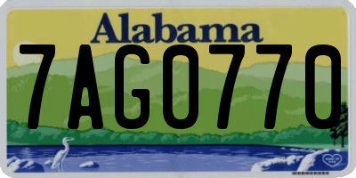 AL license plate 7AG0770