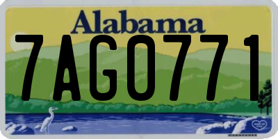 AL license plate 7AG0771