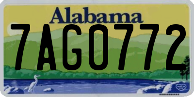 AL license plate 7AG0772