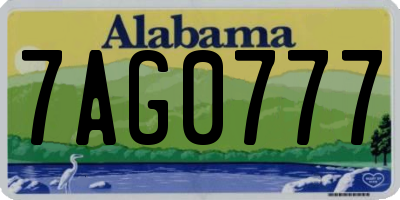 AL license plate 7AG0777