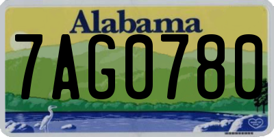 AL license plate 7AG0780