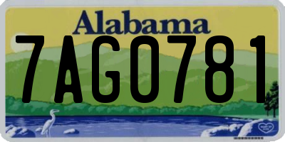 AL license plate 7AG0781