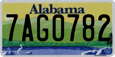 AL license plate 7AG0782