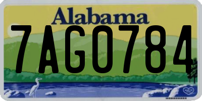 AL license plate 7AG0784