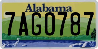 AL license plate 7AG0787