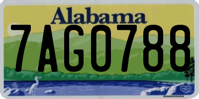 AL license plate 7AG0788