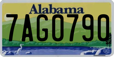 AL license plate 7AG0790