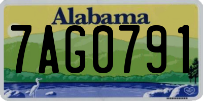 AL license plate 7AG0791