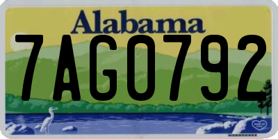 AL license plate 7AG0792