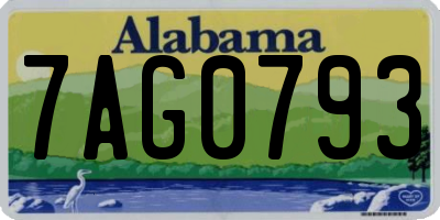AL license plate 7AG0793