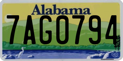 AL license plate 7AG0794