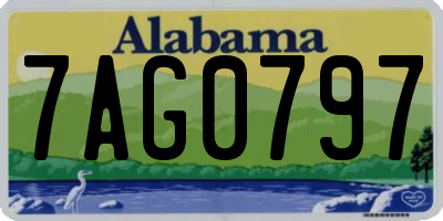 AL license plate 7AG0797