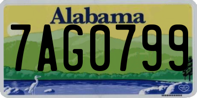 AL license plate 7AG0799