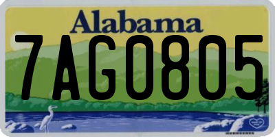 AL license plate 7AG0805