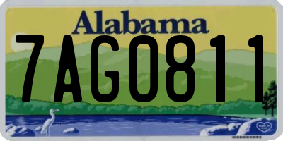 AL license plate 7AG0811