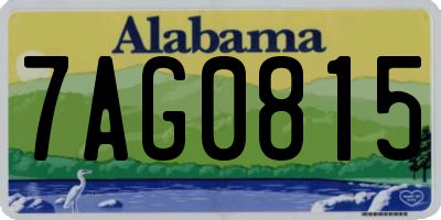 AL license plate 7AG0815