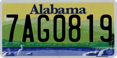 AL license plate 7AG0819
