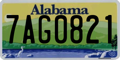 AL license plate 7AG0821