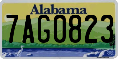 AL license plate 7AG0823