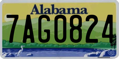 AL license plate 7AG0824